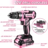 2. WORK IT Tool Kit with 20v Cordless Drill (pink) **USE CODE "GIRLPOWER" AT CHECKOUT!** - Image 2