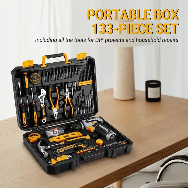 WORK IT Tool Kit with 12v Cordless Drill (yellow) - Image 4