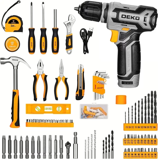 WORK IT Tool Kit with 12v Cordless Drill (yellow) - Image 2