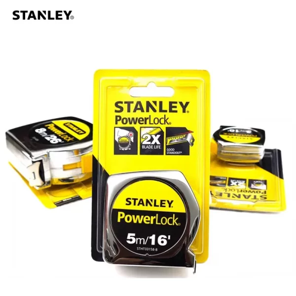 STANLEY POWERLOCK Tape Measure Imperial/Metric 10ft/16ft/26ft (3m/5m/8m)