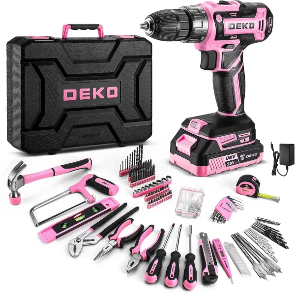 2. WORK IT Tool Kit with 20v Cordless Drill (pink) **USE CODE "GIRLPOWER" AT CHECKOUT!**