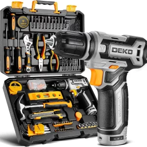 WORK IT Tool Kit with 12v Cordless Drill (yellow)
