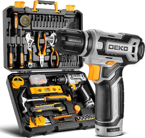 WORK IT Tool Kit with 12v Cordless Drill (yellow)