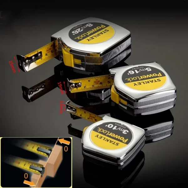 STANLEY POWERLOCK Tape Measure Imperial/Metric 10ft/16ft/26ft (3m/5m/8m) - Image 4